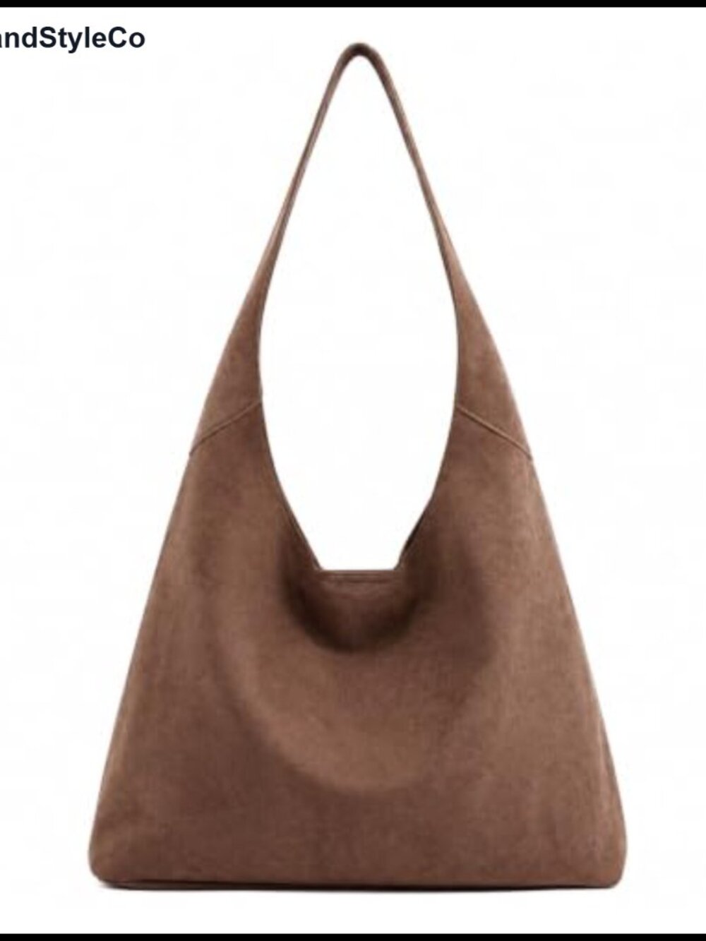 Large Suede Hobo Shoulder Bag Soft Everyday Purse